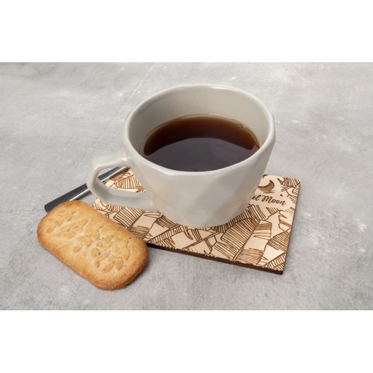 Coasters 2 pcs. made of solid maple wood - logo engraving - dim. 150x90mm - PDK019