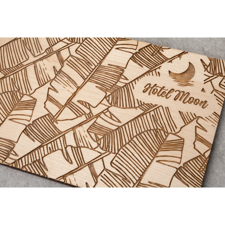 Coasters 2 pcs. made of solid maple wood - logo engraving - dim. 150x90mm - PDK019