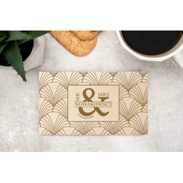 Solid Maple Wood Coasters 2 pcs - Gift for Newlyweds - size 149x86mm - PDK024