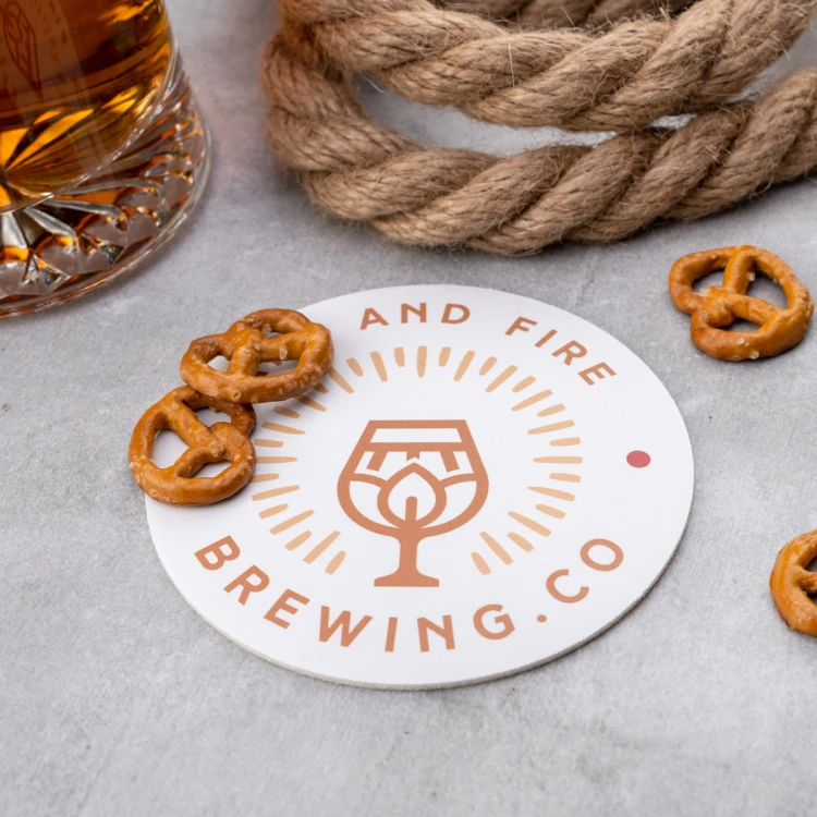Beer coasters with any print size 110x110mm - set of 100 pieces - PDK028