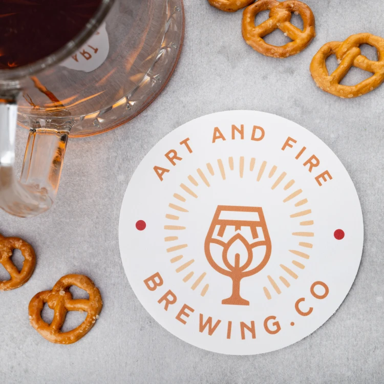 Beer coasters with any print size 110x110mm - set of 100 pieces - PDK028