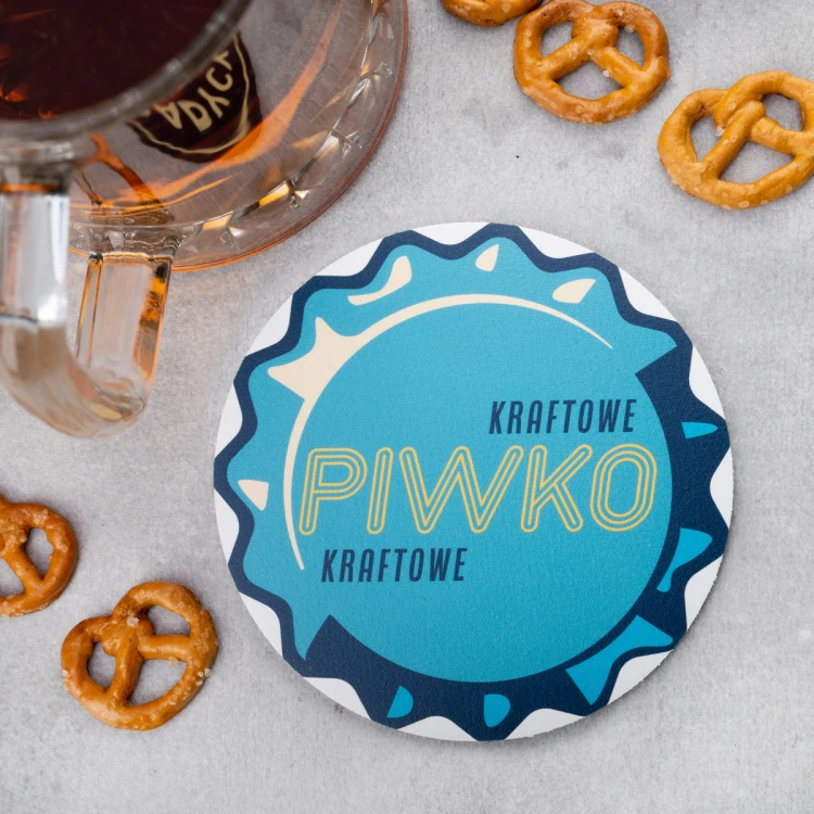 Beer coasters with any print size 110x110mm - set of 100 pieces - PDK029