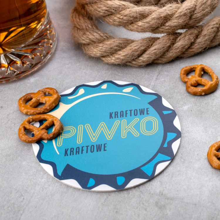 Beer coasters with any print size 110x110mm - set of 100 pieces - PDK029