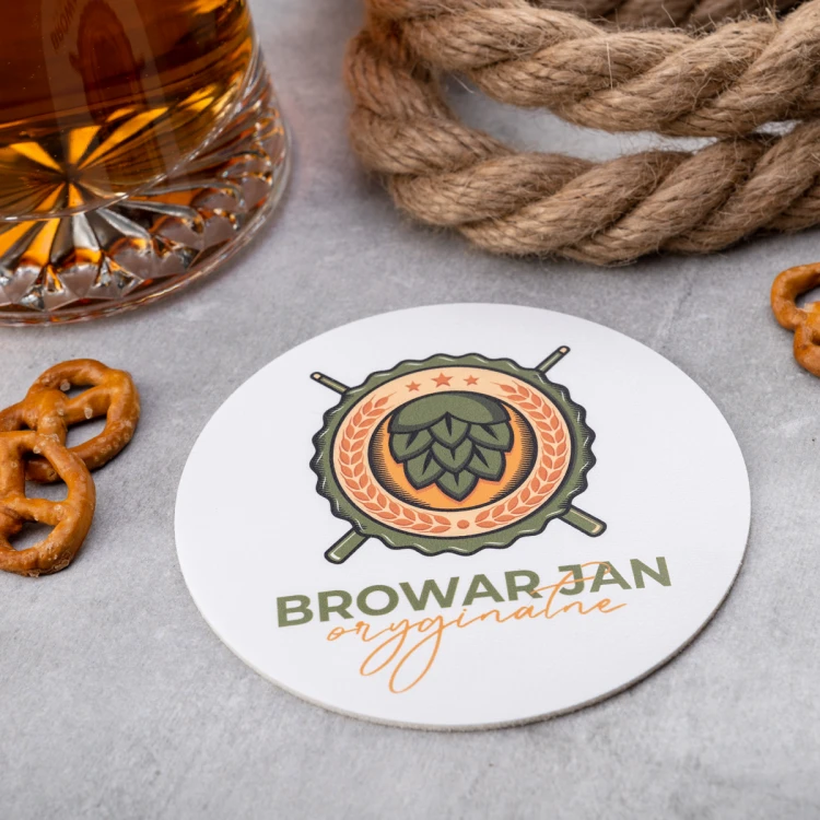 Beer coasters with any print size 110x110mm - set of 100 pieces - PDK030