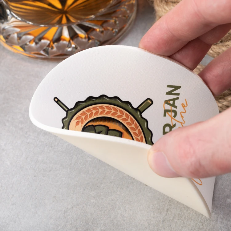 Beer coasters with any print size 110x110mm - set of 100 pieces - PDK030