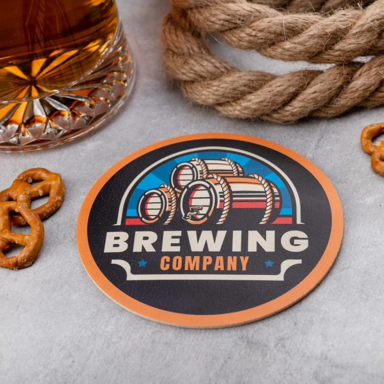 Beer coasters with any print size 110x110mm - set of 100 pieces - PDK031