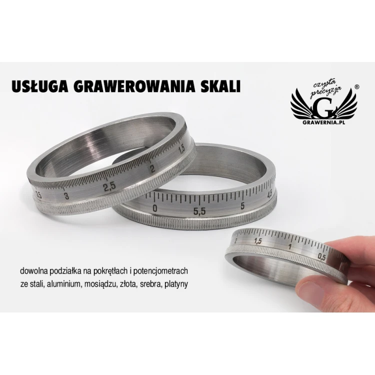Scale Engraving - service of engraving scale on metal rings