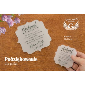 Thank You for Guests - UV Digital Print - PD002