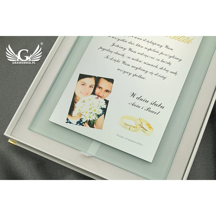 Thank You for Parents - Glass Certificate - Colorful UV Print - DUV016