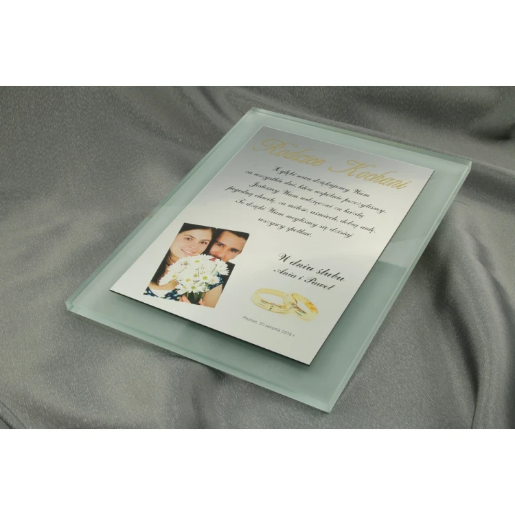 Thank You for Parents - Glass Certificate - Colorful UV Print - DUV016