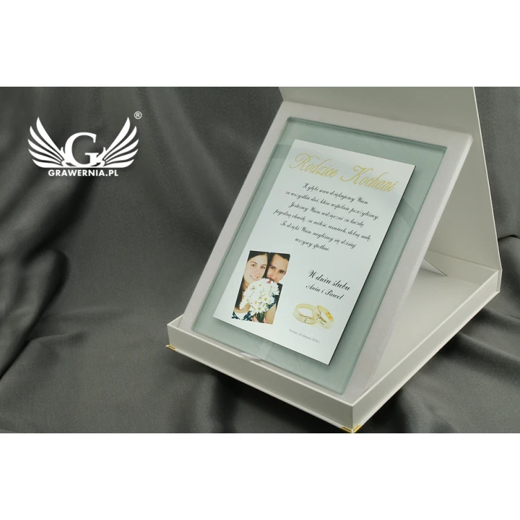 Thank You for Parents - Glass Certificate - Colorful UV Print - DUV016