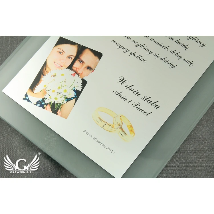 Thank You for Parents - Glass Certificate - Colorful UV Print - DUV016
