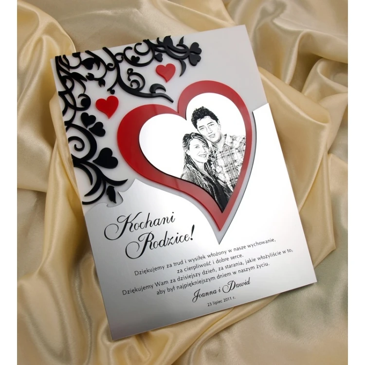 Thank You for Parents - Acrylic Diploma with Photo - Set of 2 pcs. - PDR022
