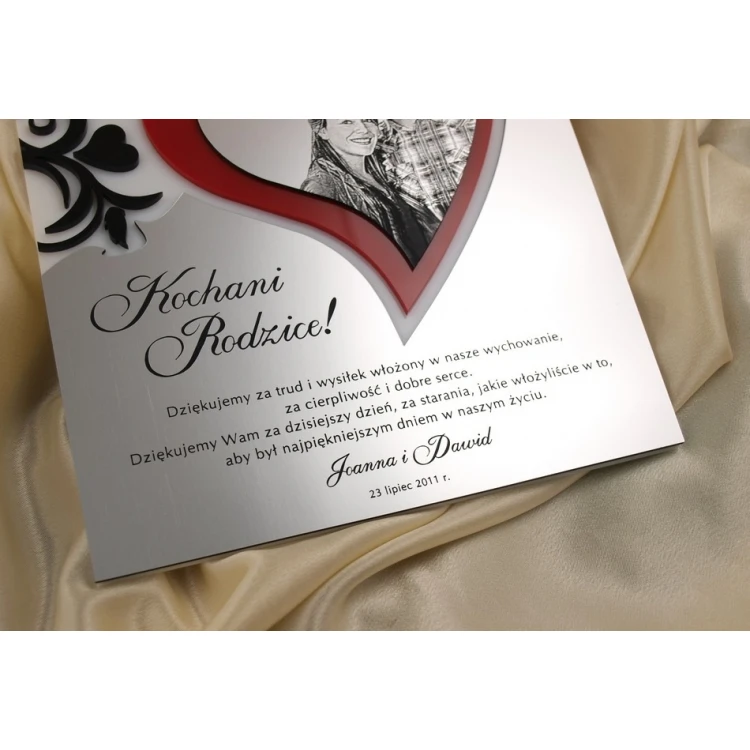 Thank You for Parents - Acrylic Diploma with Photo - Set of 2 pcs. - PDR022
