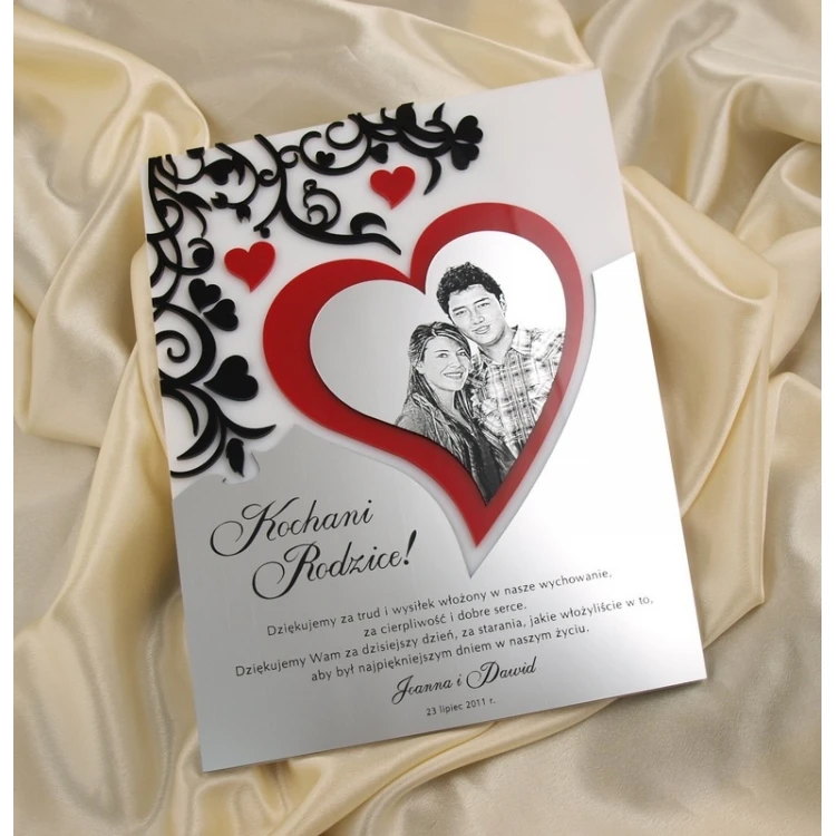 Thank You for Parents - Acrylic Diploma with Photo - Set of 2 pcs. - PDR022