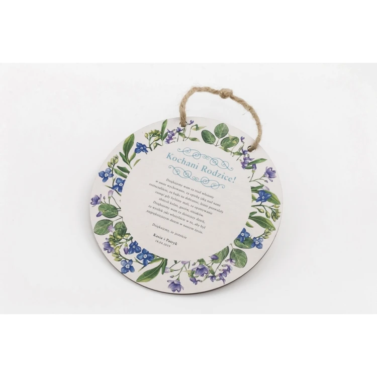 Thank You for Parents - Wooden Pendant - PDR020