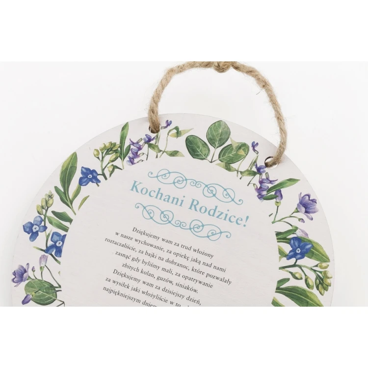 Thank You for Parents - Wooden Pendant - PDR020