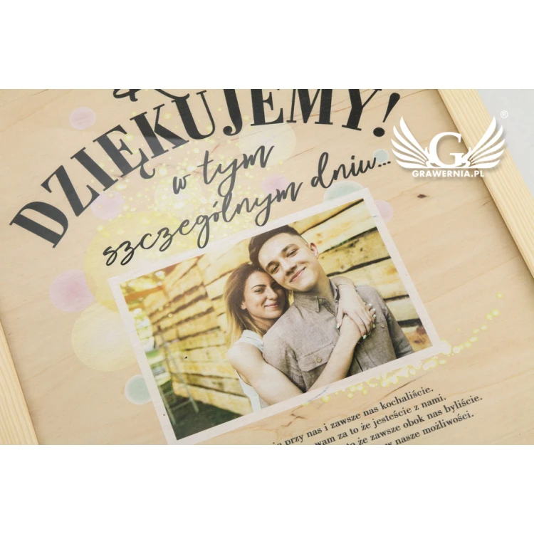 Thank You for Parents - Diploma in Wooden Frame - A3 - Colorful UV Print - DUV032