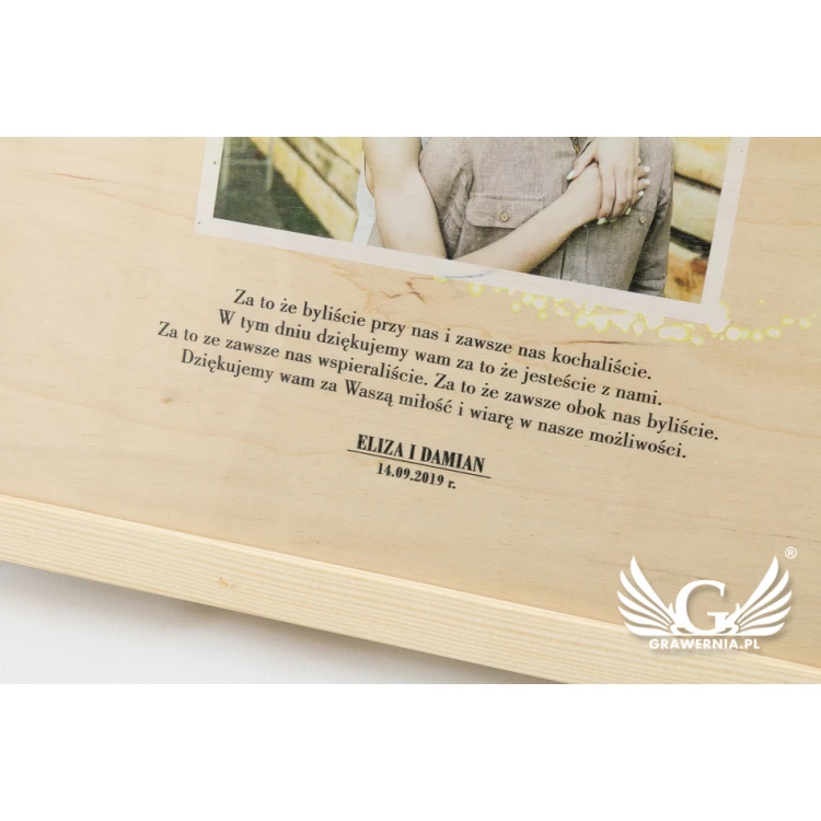 Thank You for Parents - Diploma in Wooden Frame - A3 - Colorful UV Print - DUV032