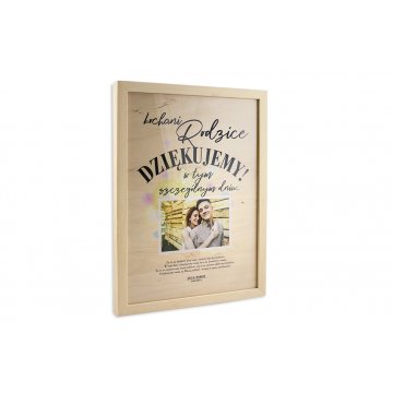 Thank You for Parents - Diploma in Wooden Frame - A3 - Colorful UV Print - DUV032