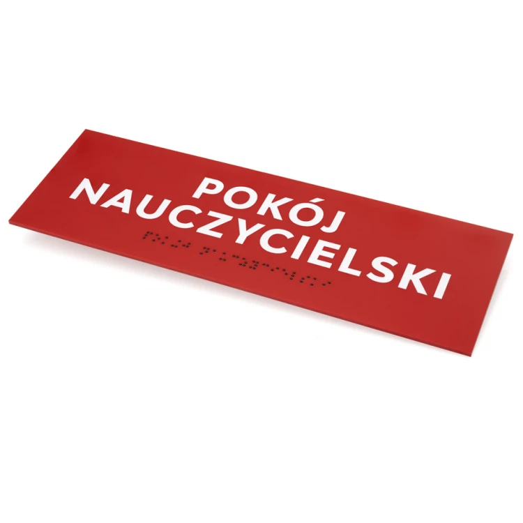 Teacher's Room - ADA - Plaque with Printed Letters and Braille Script - Size 310x100mm - TAB289