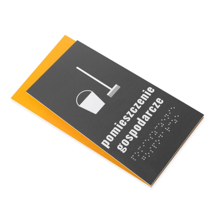 Utility Room - Braille Lettering Sign - Size 130x250mm - Hard PVC - HORIZON - TAB517