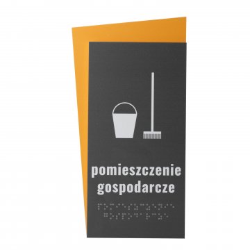 Utility Room - Braille Lettering Sign - Size 130x250mm - Hard PVC - HORIZON - TAB517