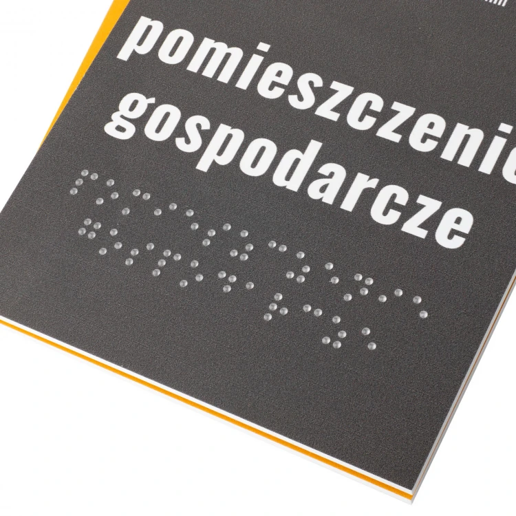 Utility Room - Braille Lettering Sign - Size 130x250mm - Hard PVC - HORIZON - TAB517