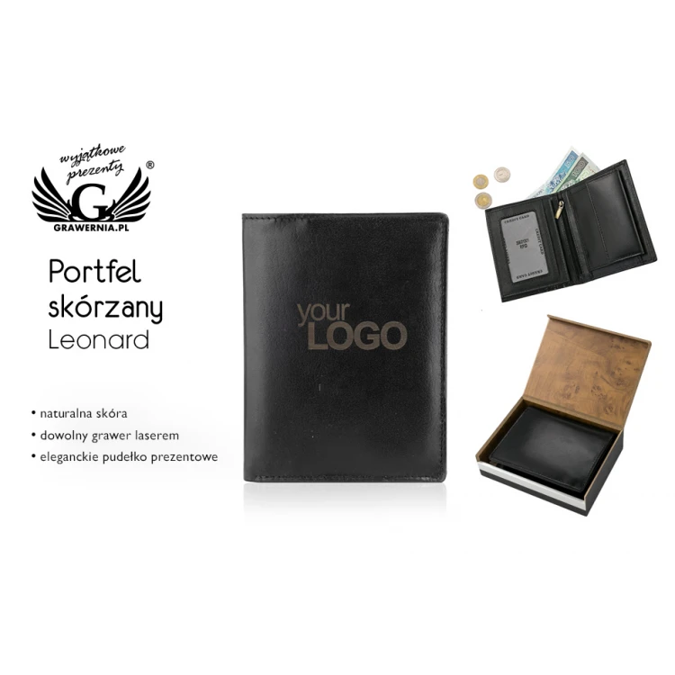 Leonard Leather Wallet with Your Engraving - GAL001