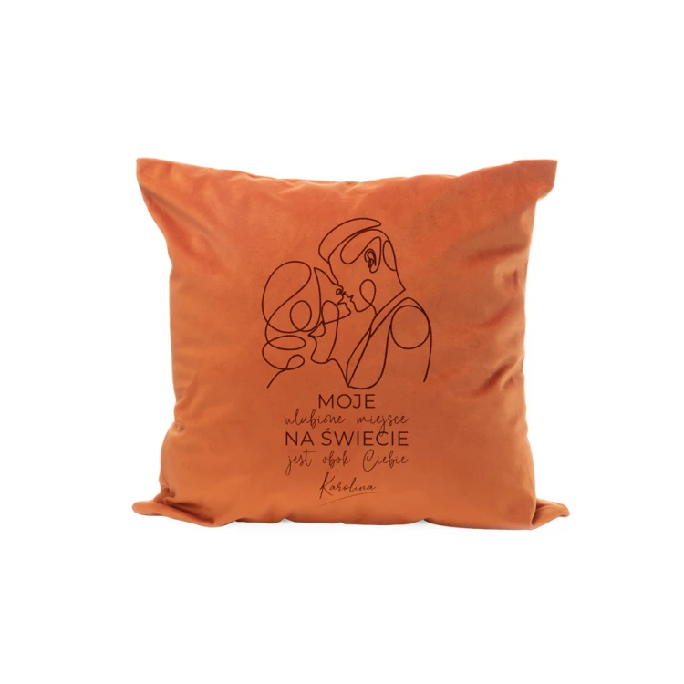 Pillowcase with engraving - My place next to you 2 - PNP032
