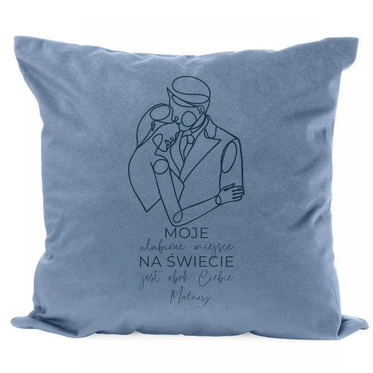 Pillowcase with engraving - My place next to you 1 - PNP031