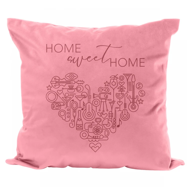 Pillowcase with engraving - Home sweet home - PNP011