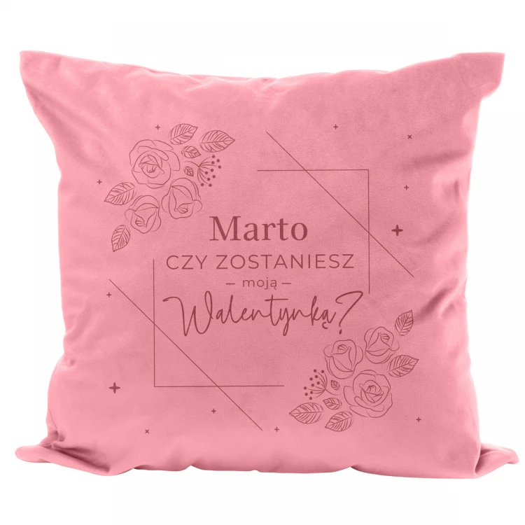 Pillowcase with engraving - Will you be my Valentine? - PNP017