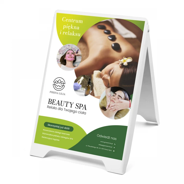 A2 Advertising Pavement Sign - 420x594mm with any UV print - PT001