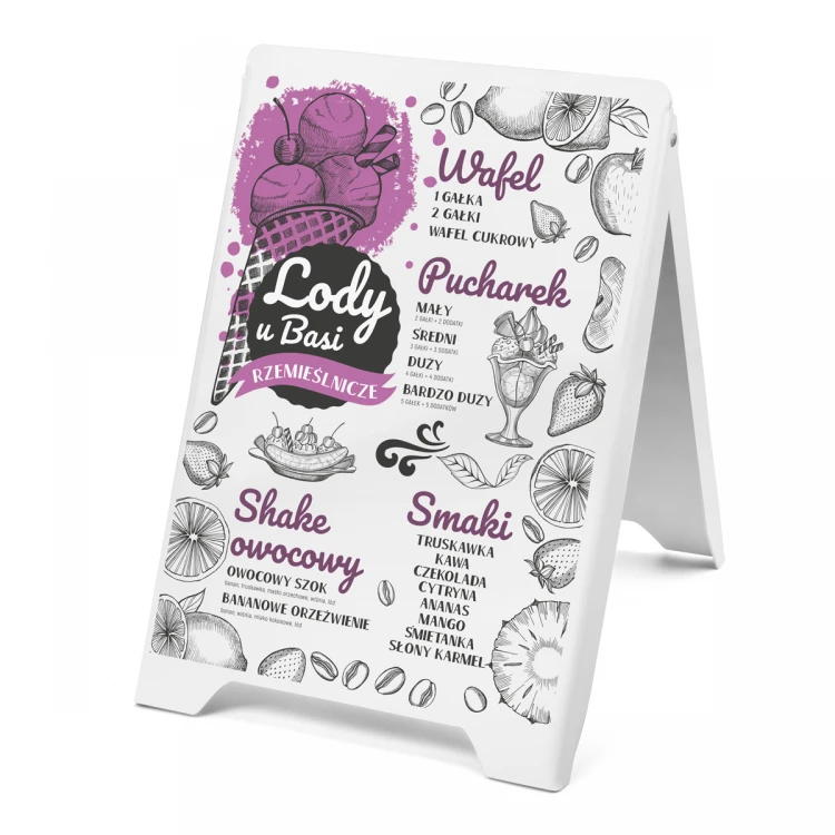 A2 Advertising Pavement Sign - 420x594mm with any UV print - PT002
