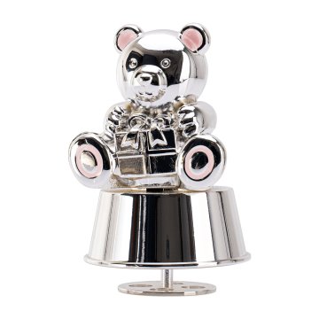 Mother-of-pearl teddy bear box - moneybox - Christening souvenir - POZ007