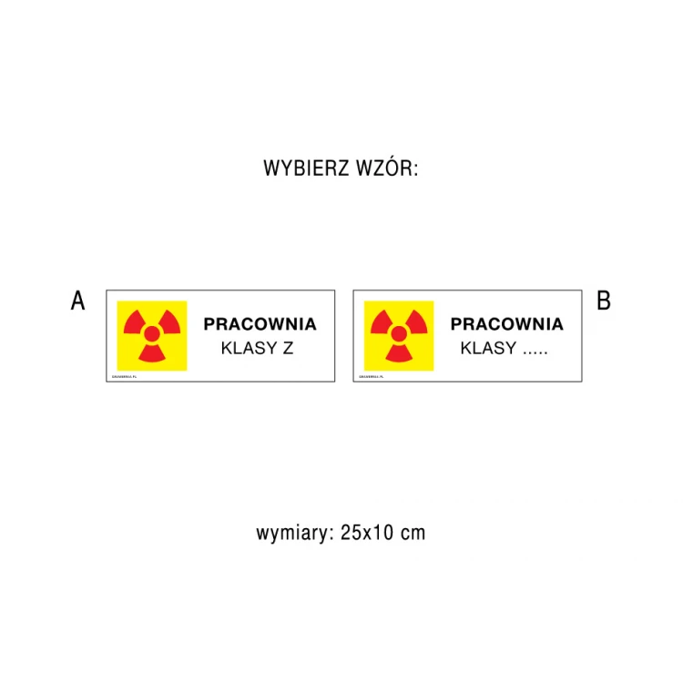 Class Z Workshop, Any Class - Information Plate - Size 250x100mm - PVC - Color UV Print - TAB215