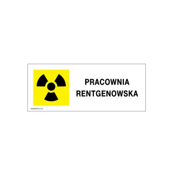 X-ray Laboratory - Information Sign - Size 250x100mm - PVC - Color UV Print - TAB218