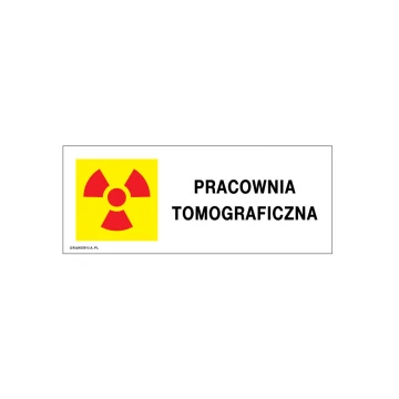 Tomography Laboratory - Information Plaque - Size 250x100mm - PVC - Color UV Print - TAB217
