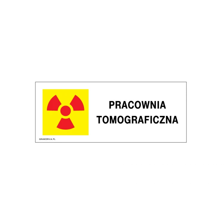 Tomography Laboratory - Information Plaque - Size 250x100mm - PVC - Color UV Print - TAB217