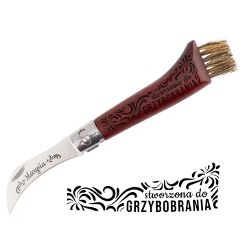 Gift for Mushroom Hunter - Mushroom Knife with Brush - Designed for Mushroom Picking - BP182