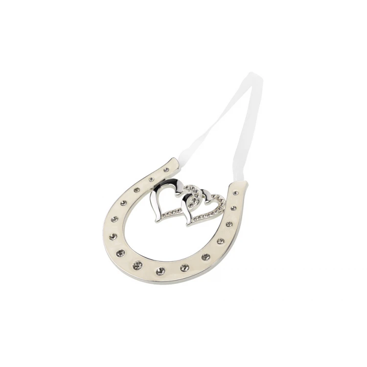 Gift for a young couple - pearl mass horseshoe of luck - two hearts - PSZ002