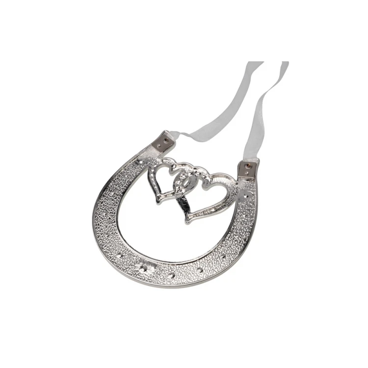 Gift for a young couple - pearl mass horseshoe of luck - two hearts - PSZ002