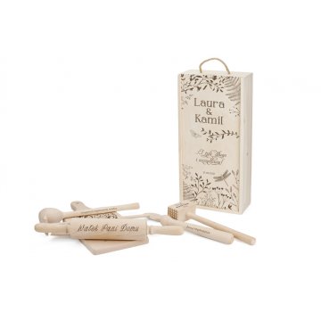 Gift for Young Couple - rolling pin, board, spoon, stick, whisk, pestle, muddler - PDM005