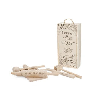 Gift for Young Couple - rolling pin, board, spoon, stick, whisk, pestle, muddler - PDM005