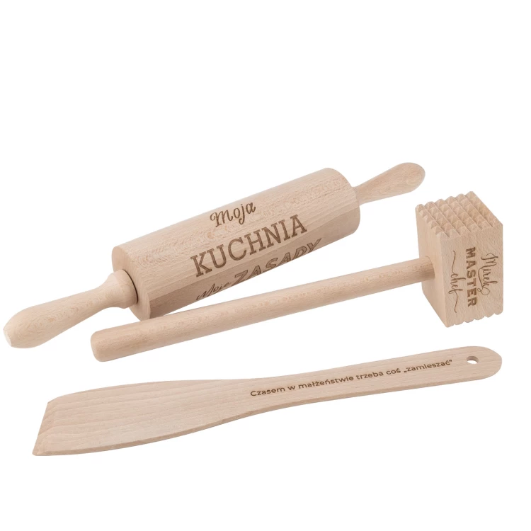 Gift for Young Couple - rolling pin, board, spoon, stick, whisk, pestle, muddler - PDM005