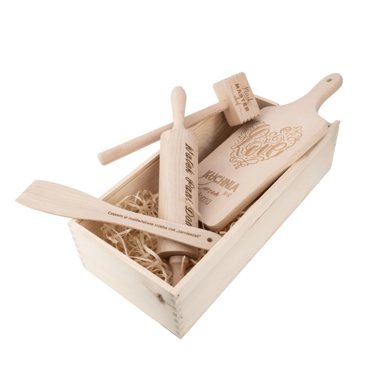 Gift for Young Couple - rolling pin, board, spoon, stick, whisk, pestle, muddler - PDM005