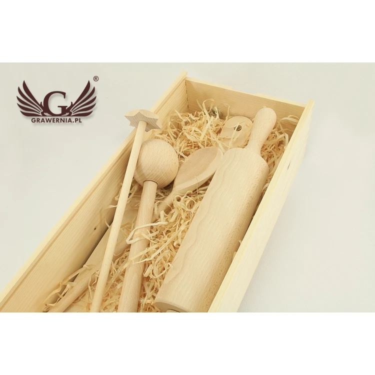 Gift for Young Couple 1 - Rolling Pin, Board, Spoon, Mallet, Pestle.