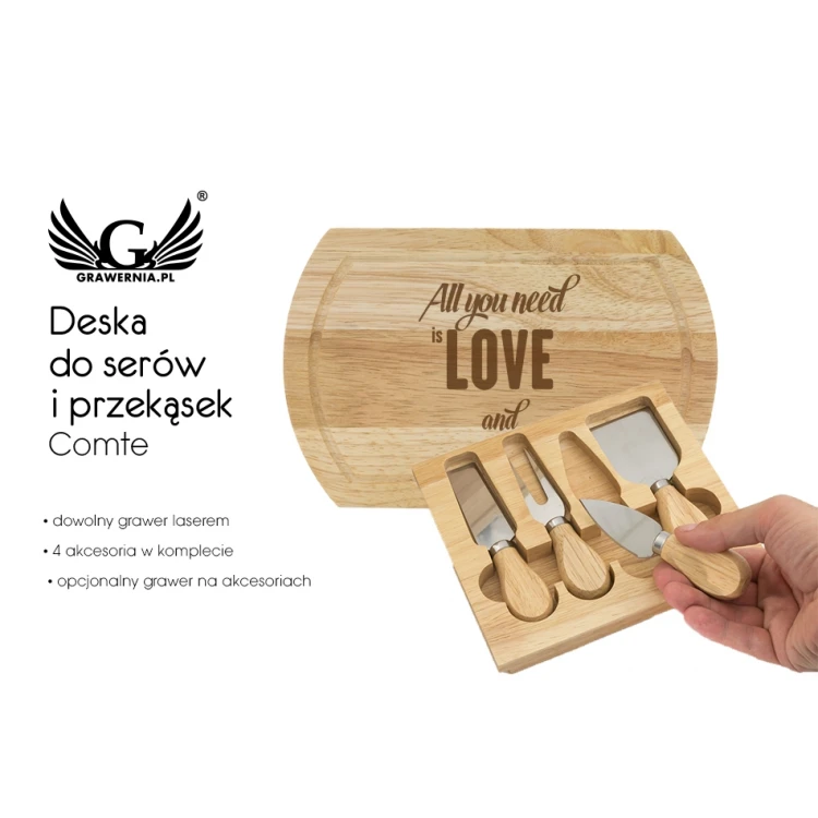 Cheese Board with Custom Engraving - Gift - KCH002