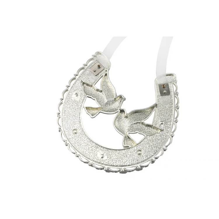 Gift for a young couple - pearl mass luck horseshoe - doves - PSZ001